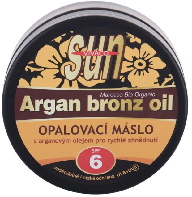Vivaco SUN Argan Bronz Oil SPF 6 kūno sviestas su argano aliejumi deginimuisi, 200 ml
