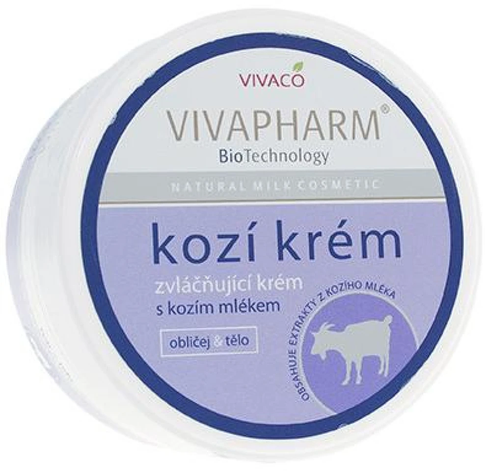 Vivaco VivaPharm Emollient Face&Body Kreminis with Goats Milk veido ir kūno kremas su ožkos pienu visų tipų odai, 250 ml