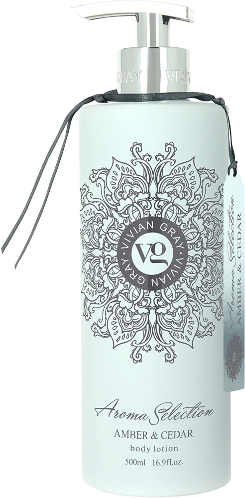 Vivian Gray Aroma Selection Amber & Cedar Losjonas kūnui kūno losjonas, 500 ml