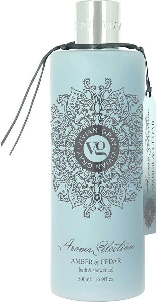 Vivian Gray Aroma Selection Amber & Cedar (Bath & Dušo želė), 500 ml
