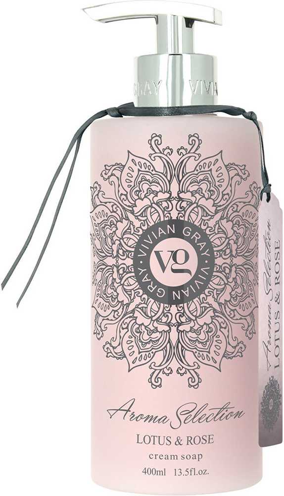 Vivian Gray Vivian Pilkas kreminis skystas rankų muilas Aroma Selection Lotus & Rose (Kreminio muilas), 400 ml
