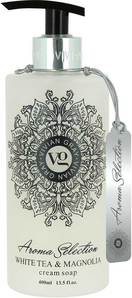 Vivian Gray Vivian Pilkas Kreminis skystas muilas Aroma Selection Baltas Tea & Magnolia (Kreminio muilas), 400 ml