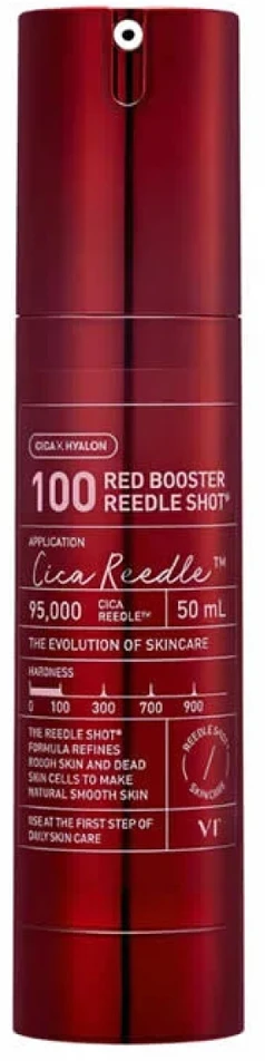 VT Cosmetics Raudona Booster Reedle Shot 100 stangrinamasis veido serumas, 50 ml