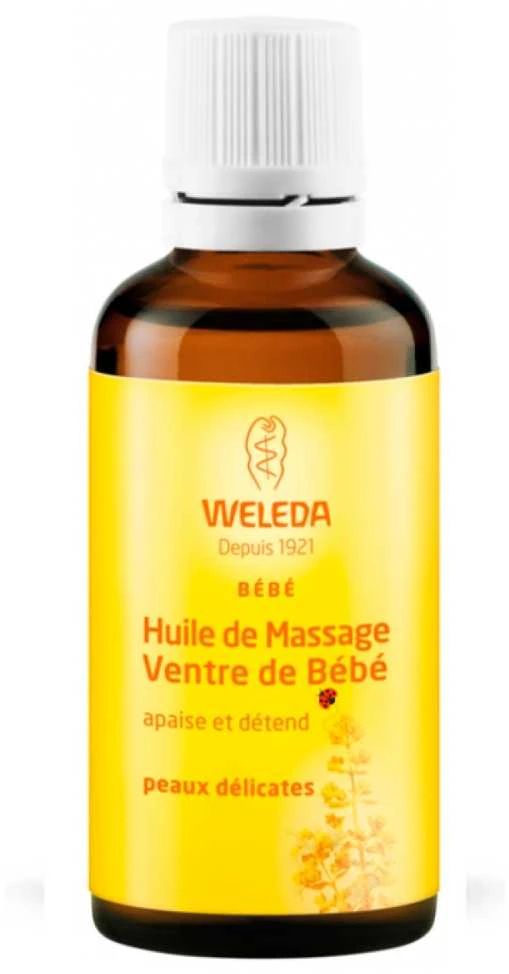 Weleda Baby Tummy Oil masažinis aliejus kūdikiams nuo pilvo pūtimo, 50 ml