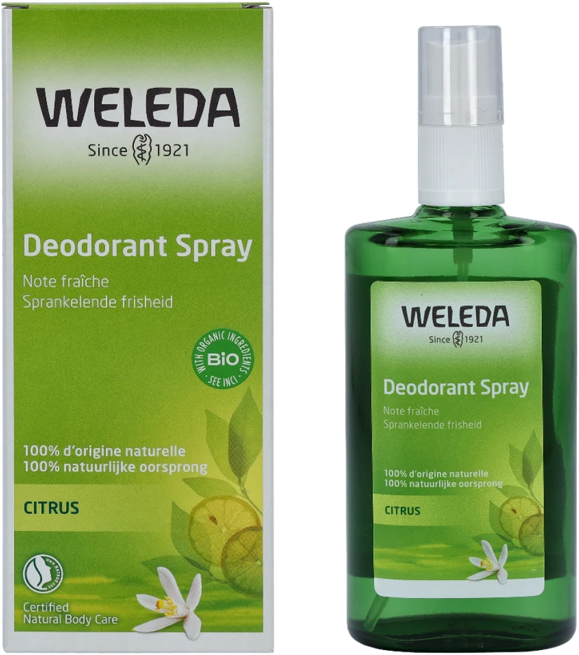 Weleda Citrus Dezodorantas Natural Purškiklis purškiamas dezodorantas, 100 ml