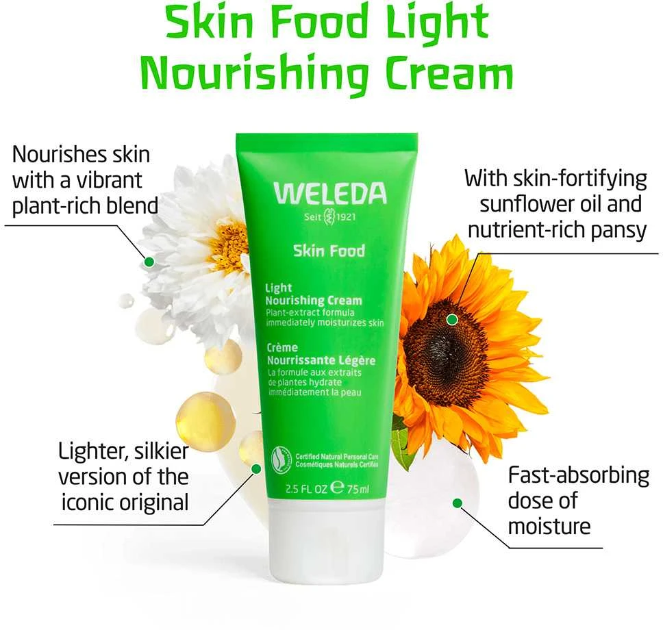Weleda Skin Food Light Day Kreminis drėkinantis kūno kremas, 75 ml