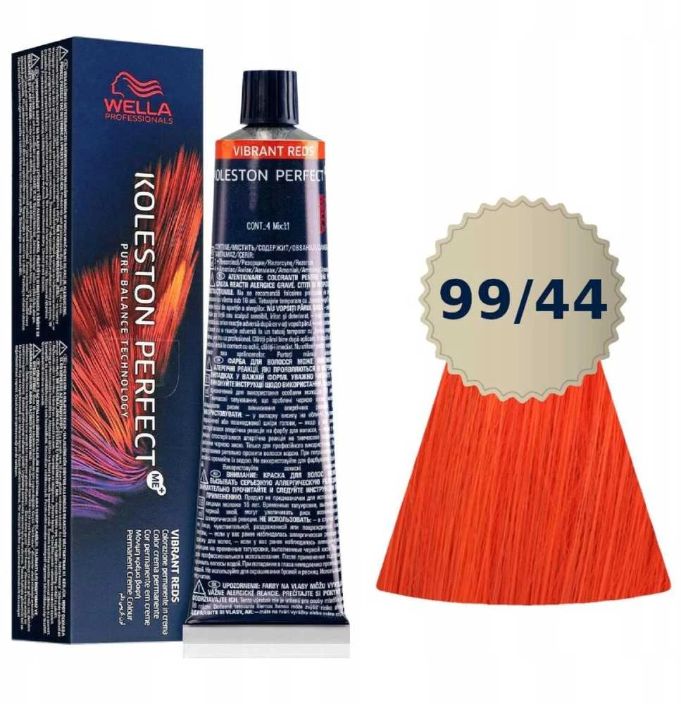 Wella Koleston Perfect Me+ Vibrant Reds plaukų dažai 60ml - 99/44