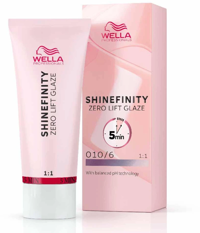Wella Professionals Shinefinity Zero Lift Glaze plaukų dažai, atspalvis: 010/6 Lavender Flash, 60 ml