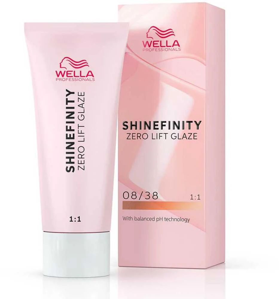 Plaukų dažai Wella Professionals Shinefinity Glaze 60ml - 08/38
