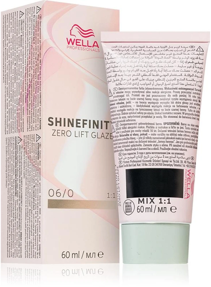 Plaukų dažai Wella Professionals Shinefinity Glaze 60ml - 06/0