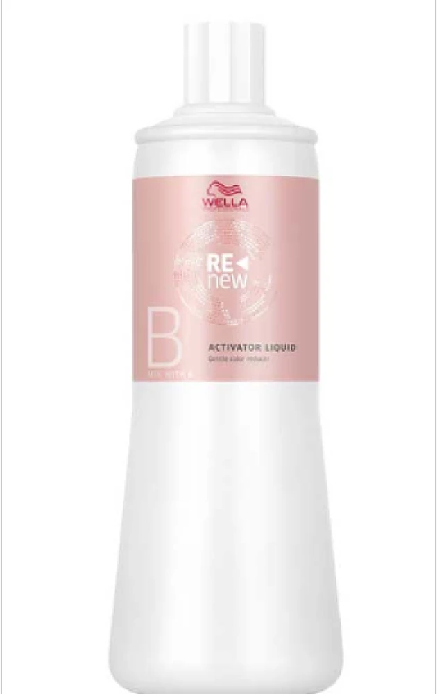 Švelni plaukų spalvos šalinimo emulsija Wella Renew Activator Liquid 500 ml