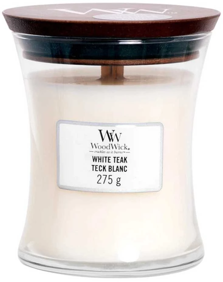 WoodWick Aromatinė žvakė (White Teak), 275 g