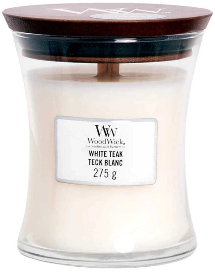 WoodWick Aromatinė žvakė (White Teak), 275 g