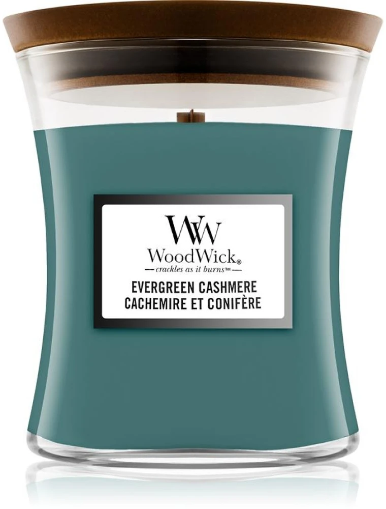 WoodWick Aromatinė žvakė (Evergreen Cashmere), 275 g