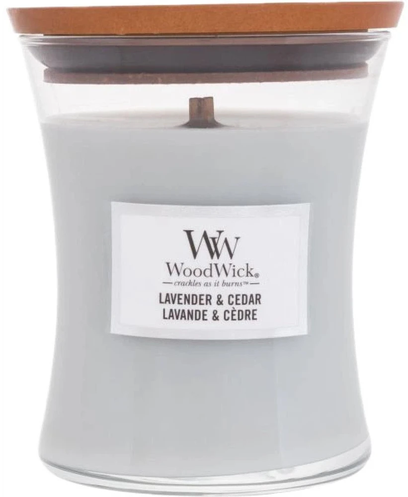 WoodWick Aromatinė žvakė (Lavender & Cedar), 275 g
