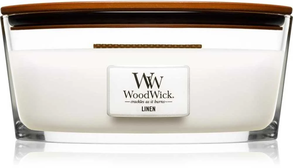 WoodWick Aromatinė žvakė (Linen), 453,6 g
