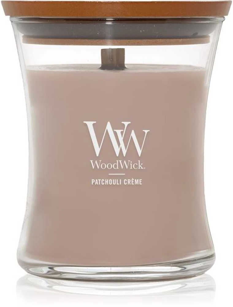WoodWick Aromatinė žvakė (Patchouli Creme), 275 g