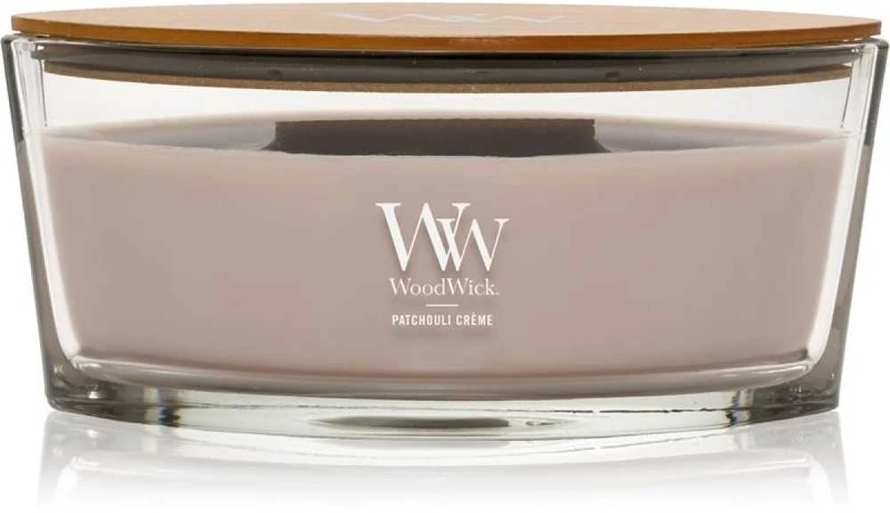 WoodWick Aromatinė žvakė (Patchouli Creme), 453,6 g