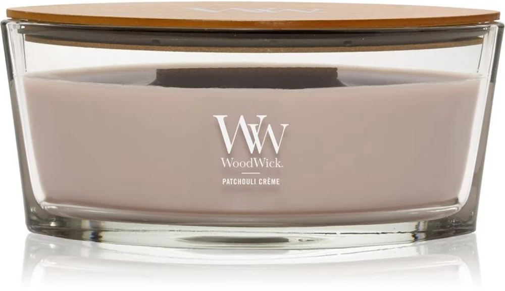 WoodWick Aromatinė žvakė (Patchouli Creme), 453,6 g
