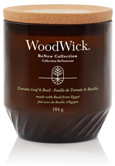 Woodwick Aromatinė žvakė (Tomato Leaf & Basil), 184,0 g