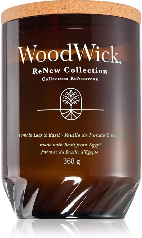 WoodWick Aromatinė žvakė (Large Tomato Leaf & Basil), 368 g