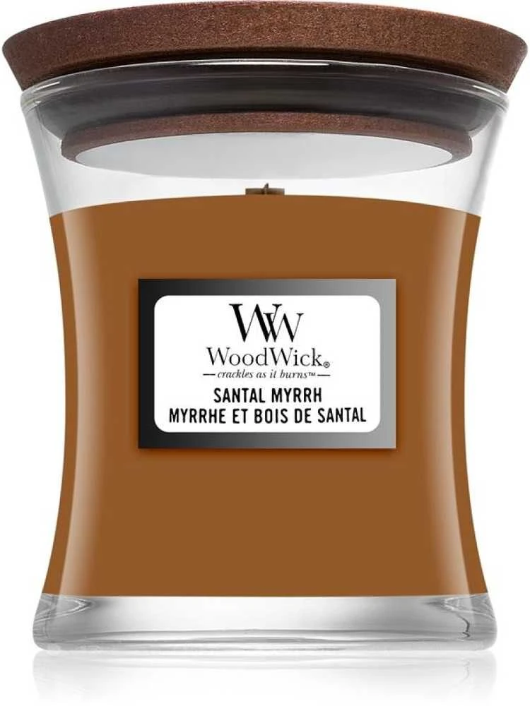 WoodWick Aromatinė žvakė (Santal Myrrh), 85 g