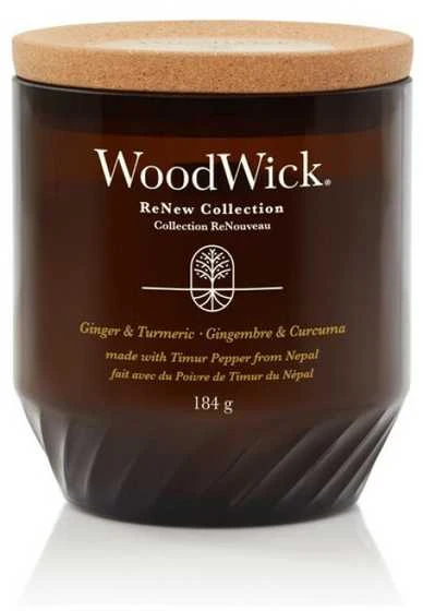 Woodwick Aromatinė žvakė (Medium Ginger & Turmeric), 184,0 g
