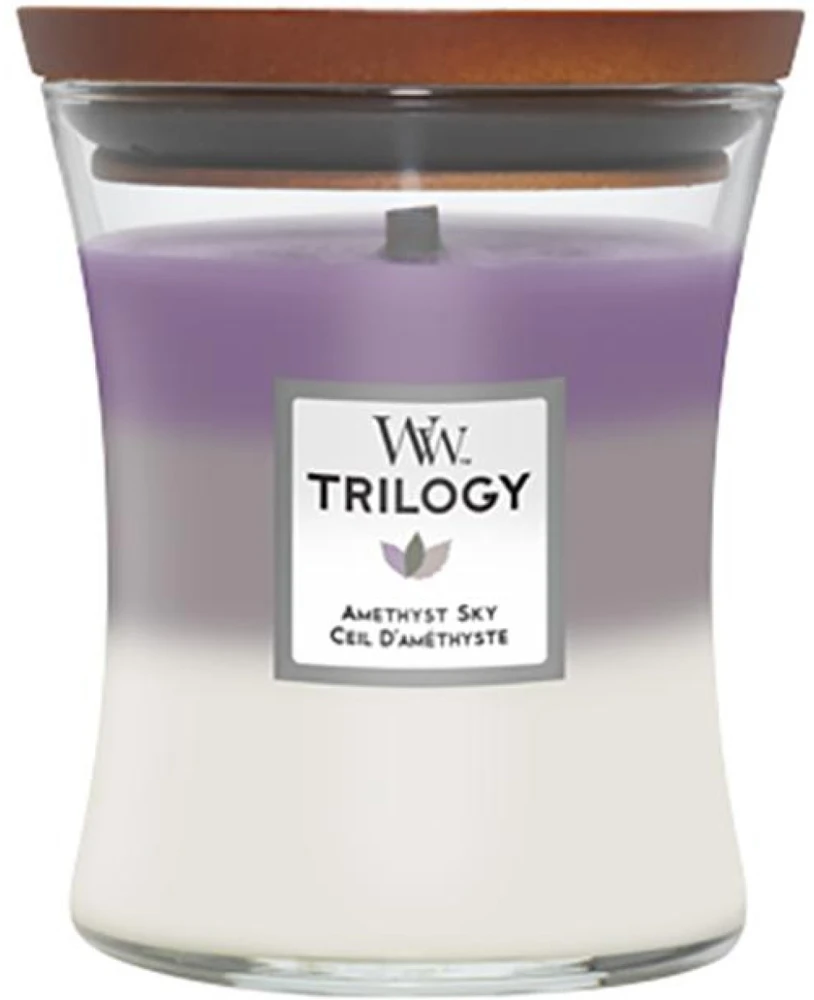 Woodwick Aromatinė žvakė (Trilogy Amethyst Sky), 275 g