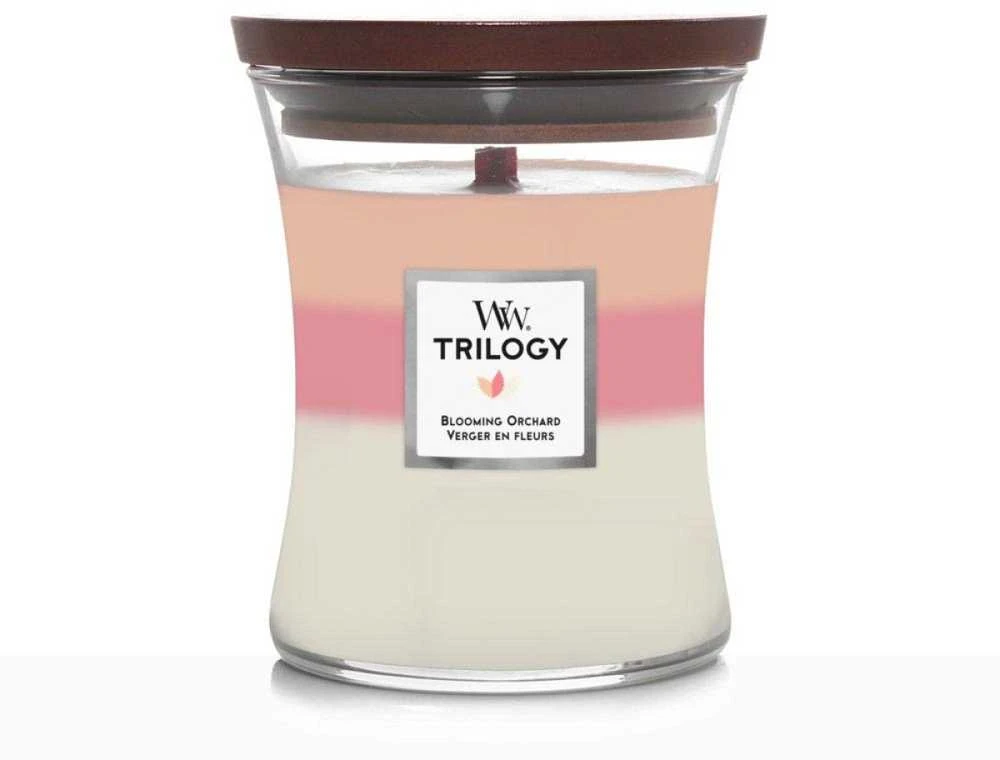 WoodWick Aromatinė žvakė (Trilogy Blooming Orchard), 275 g