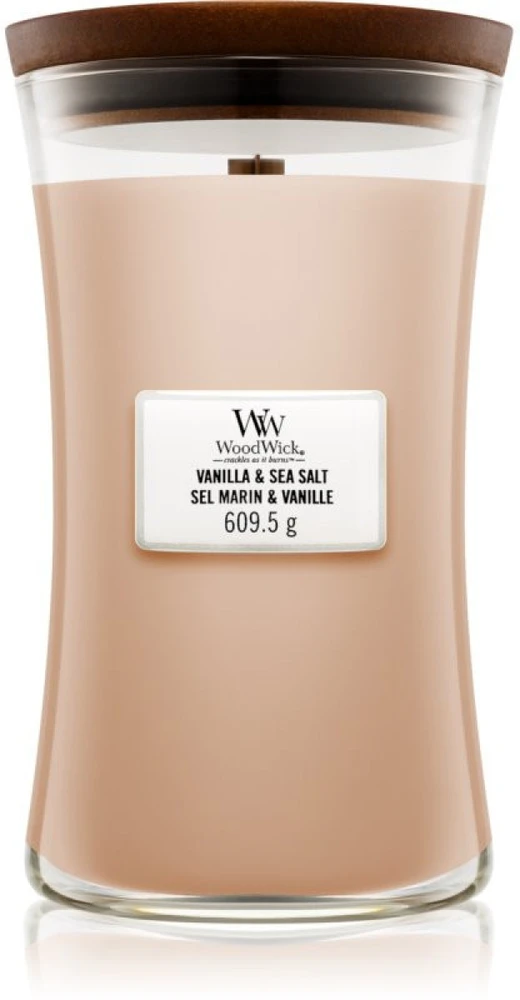 WoodWick Aromatinė žvakė (Vanilla & Sea Salt), 609,5 g
