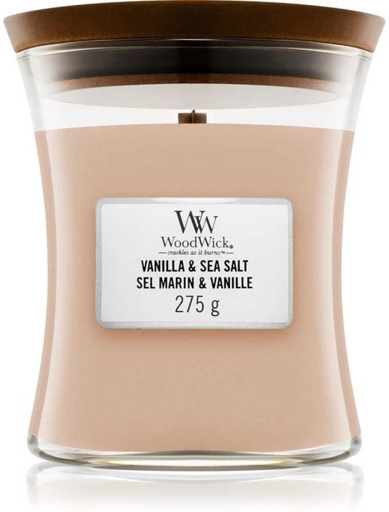 WoodWick Aromatinė žvakė (Vanilla & Sea Salt), 275 g