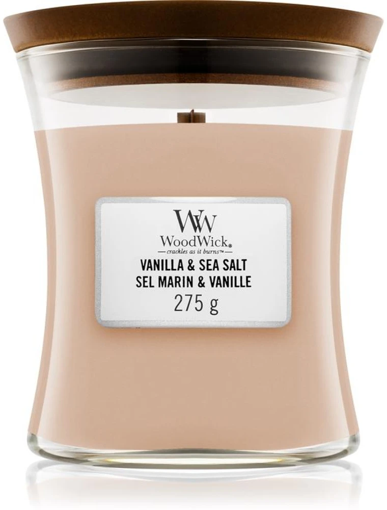 WoodWick Aromatinė žvakė (Vanilla & Sea Salt), 275 g