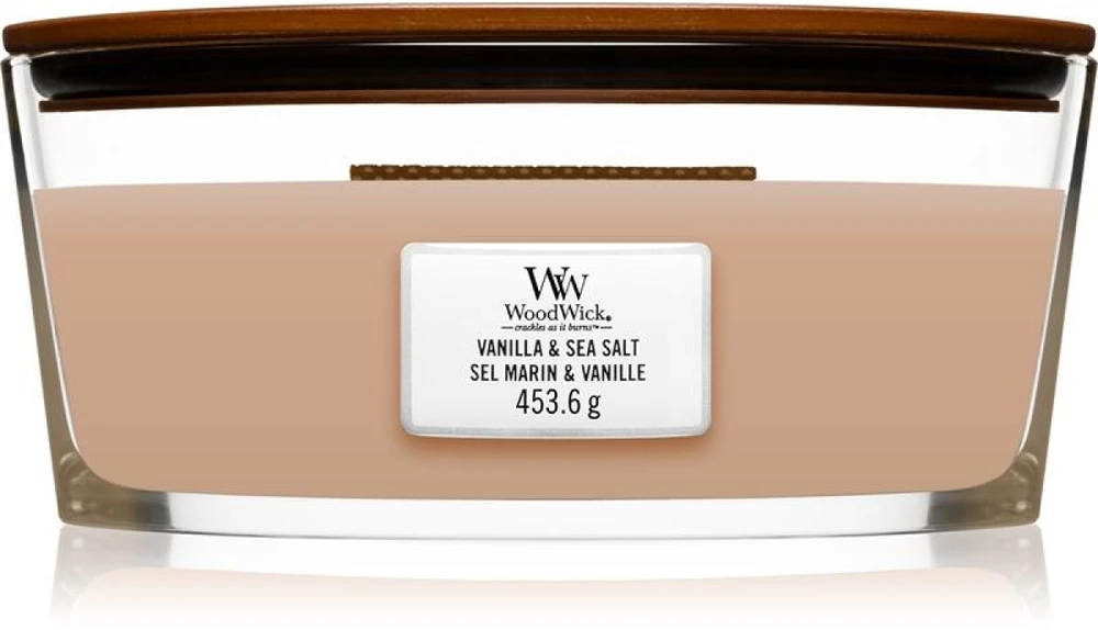 WoodWick Aromatinė žvakė (Vanilla & Sea Salt), 453,6 g