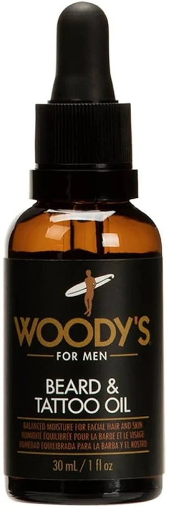 Woody's Beard & Tattoo Oil aliejus barzdai ir tatuiruotėms, 30 ml