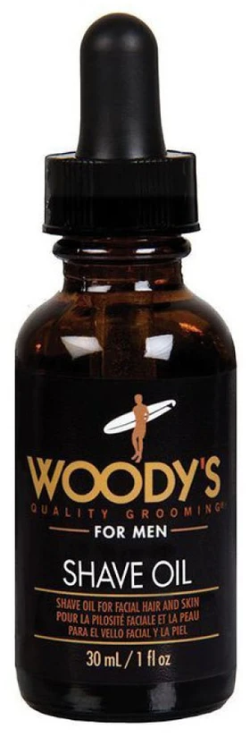 Woody's Shave Oil skutimosi raminantis barzdos skutimosi aliejus, 30 ml