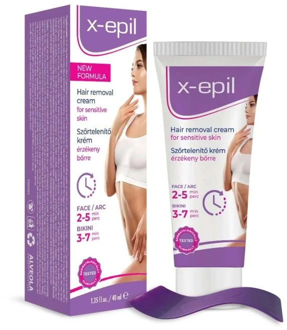 X-Epil Silky Finish Hair Removal Kreminis For Sensitive Skin For Underarms & Bikini Area, 40 ml