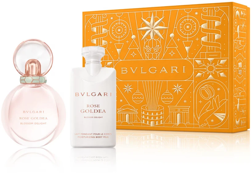 Bvlgari kalėdinių 2024 metų rinkinys: Rose Goldea Blossom Delight 2019, kvepalai moterims, 50 ml + Rose Goldea Blossom Delight 2019, hidrolatas