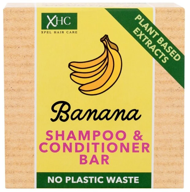 Xpel Banana Šampūnas & Conditioner Bar Šampūnas moterims, 60 g