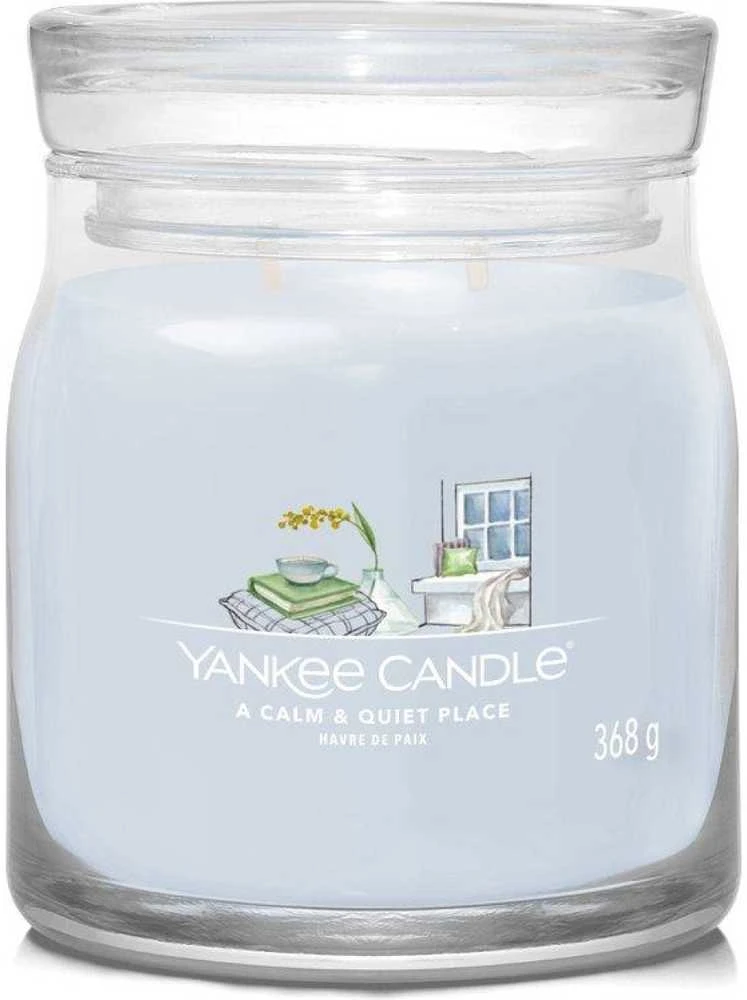 Yankee Candle aromatinė žvakė Signature stiklinė vidutinė A Calm - Quiet Place 368 g