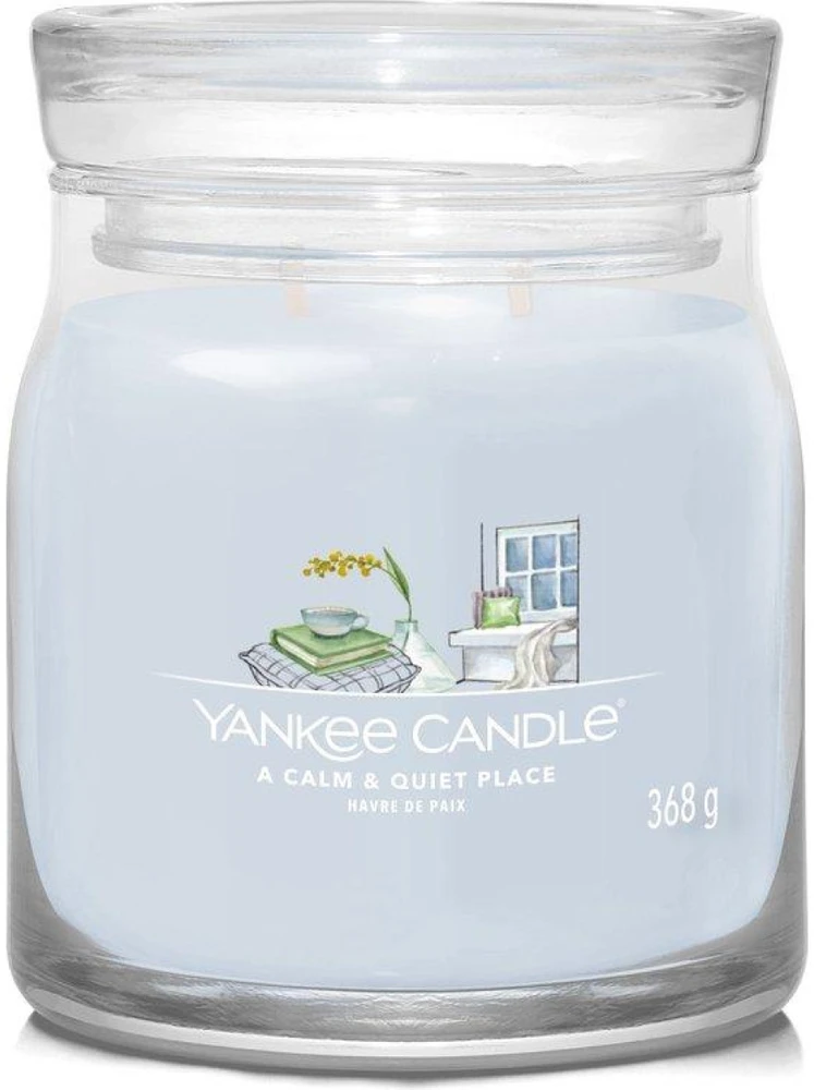Yankee Candle aromatinė žvakė Signature stiklinė vidutinė A Calm - Quiet Place 368 g