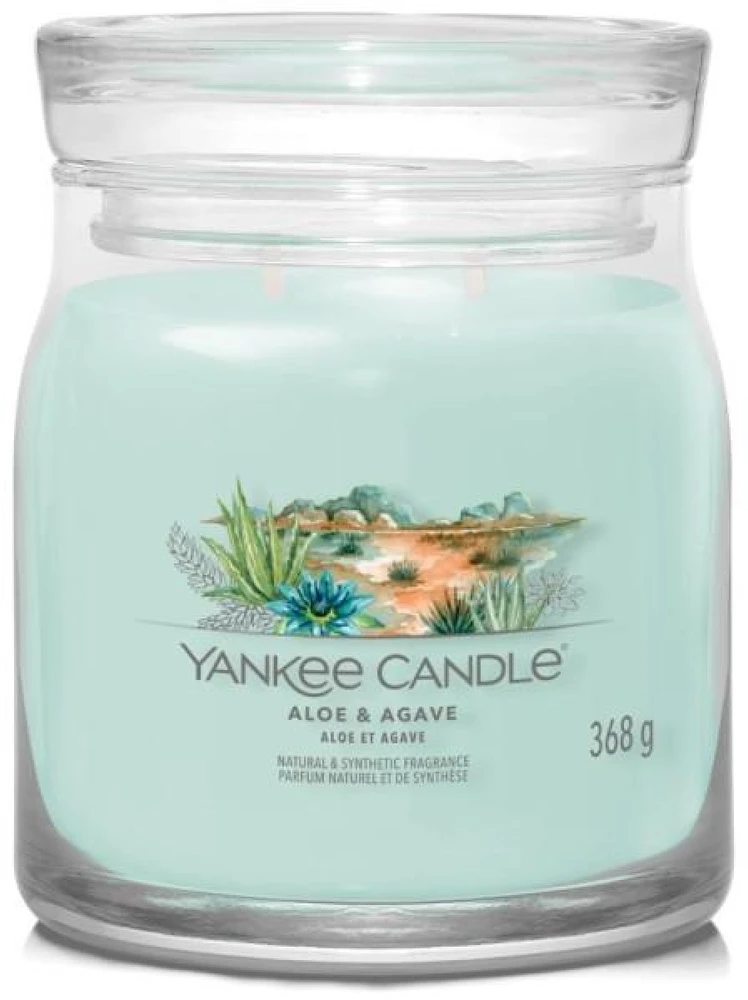 Yankee Candle Aromatinė žvakė Signature glass medium Aloe - Agave 368 g