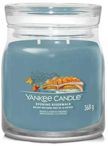 Yankee Candle aromatinė žvakė Signature stiklinė vidutinio dydžio Evening Riverwalk 368 g