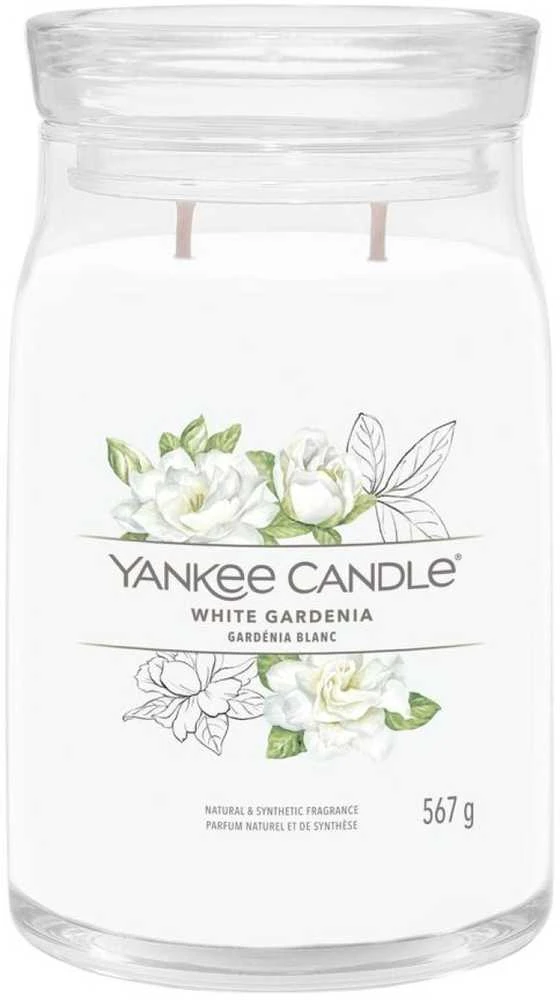 Yankee Candle Aromatinė žvakė "Signature large glass Baltas Gardenia" 567 g