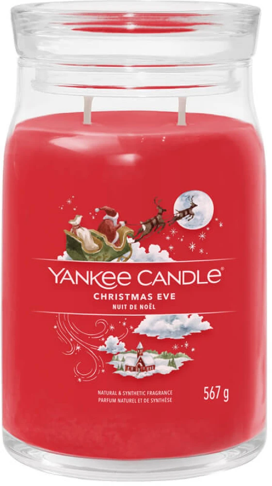 Yankee Candle Aromatinė žvakė Signature glass large Christmas Eve 567 g