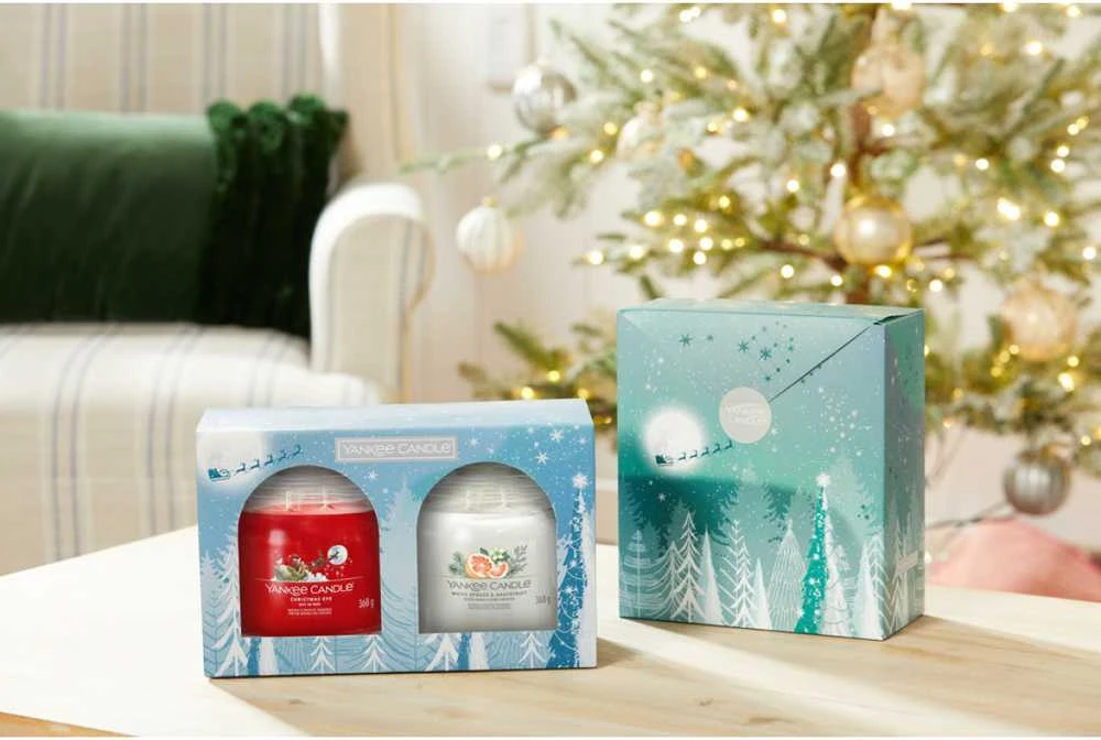 Yankee Candle Kalėdinis dovanų rinkinys Signatūrinės žvakės 2 vnt.