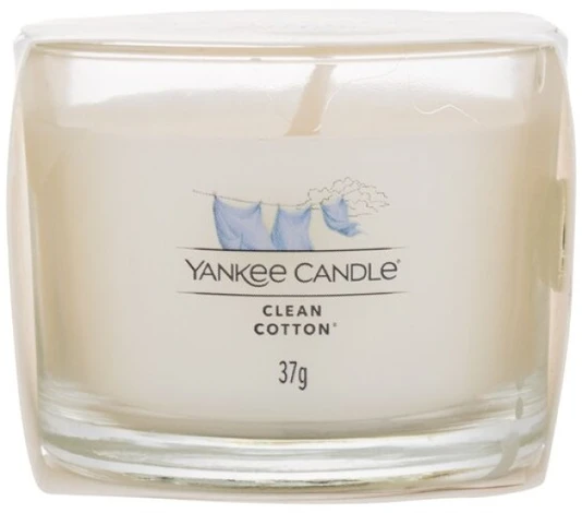 Yankee Candle Clean Cotton Scented Candle kvapioji žvakė, 37 g