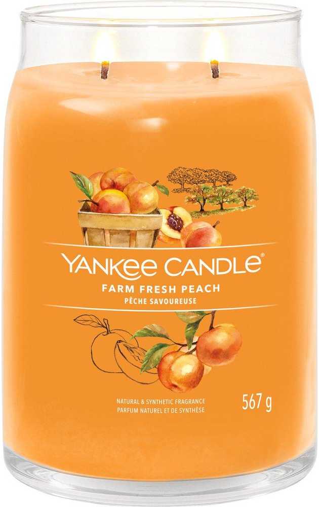 Yankee Candle Aromatinė žvakė "Signature large glass Farm Fresh Peach" 567 g