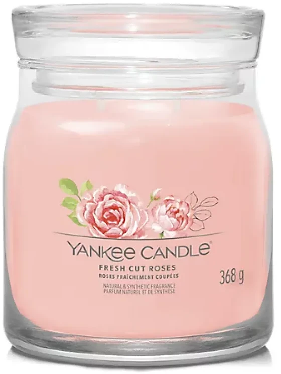 Yankee Candle Aromatinė žvakė Signature glass medium Fresh Cut Rose s 368 g