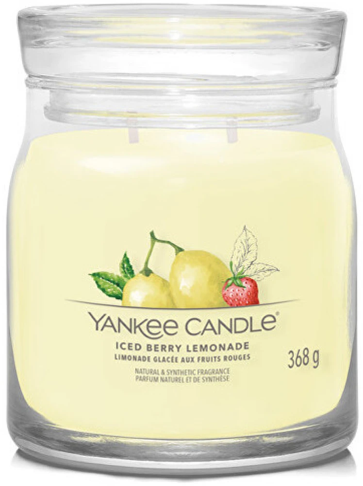 Yankee Candle Aromatinė žvakė Signature glass medium Iced Berry Lemonade 368 g