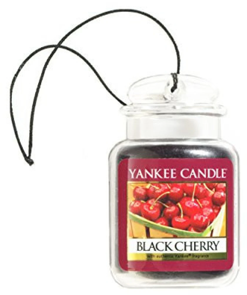Yankee Candle Juodas Cherry Car Jar Ultimate oro gaiviklis automobiliui, 24 g